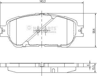 Nipparts J3602121 - Гальмівні колодки, дискові гальма avtolavka.club