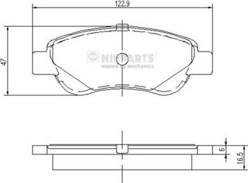 Nipparts J3602122 - Гальмівні колодки, дискові гальма avtolavka.club