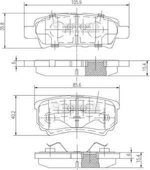 Nipparts J3615014 - Гальмівні колодки, дискові гальма avtolavka.club