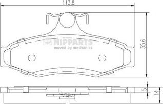 Nipparts J3610901 - Гальмівні колодки, дискові гальма avtolavka.club