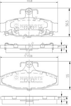 Nipparts J3610400 - Гальмівні колодки, дискові гальма avtolavka.club