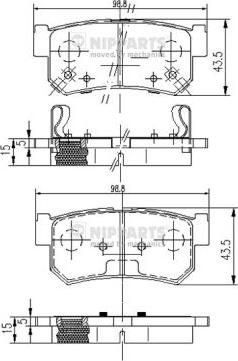 Nipparts J3610401 - Гальмівні колодки, дискові гальма avtolavka.club