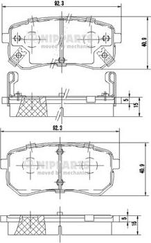 Nipparts J3610307 - Гальмівні колодки, дискові гальма avtolavka.club