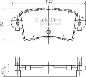 Nipparts J3611046 - Гальмівні колодки, дискові гальма avtolavka.club