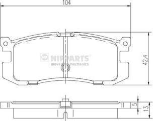 Nipparts J3613006 - Гальмівні колодки, дискові гальма avtolavka.club