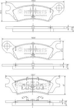 Nipparts J3613000 - Гальмівні колодки, дискові гальма avtolavka.club