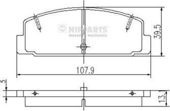 Nipparts J3613002 - Гальмівні колодки, дискові гальма avtolavka.club