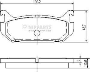 Nipparts J3613007 - Гальмівні колодки, дискові гальма avtolavka.club