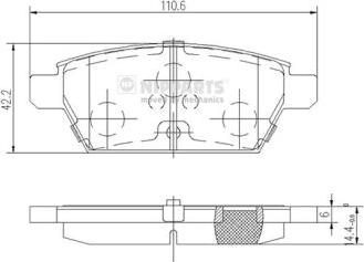 Nipparts J3613019 - Гальмівні колодки, дискові гальма avtolavka.club