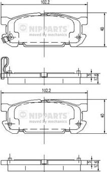 Nipparts J3613020 - Гальмівні колодки, дискові гальма avtolavka.club