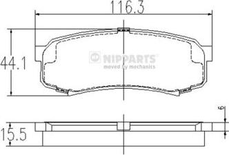 Nipparts J3612010 - Гальмівні колодки, дискові гальма avtolavka.club