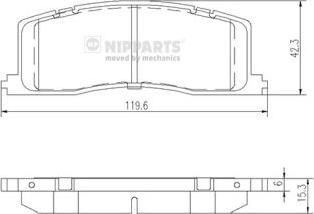 Nipparts J3612011 - Гальмівні колодки, дискові гальма avtolavka.club