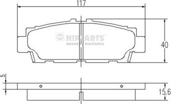 Nipparts J3612012 - Гальмівні колодки, дискові гальма avtolavka.club