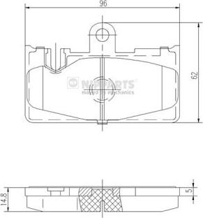 Nipparts J3612029 - Гальмівні колодки, дискові гальма avtolavka.club