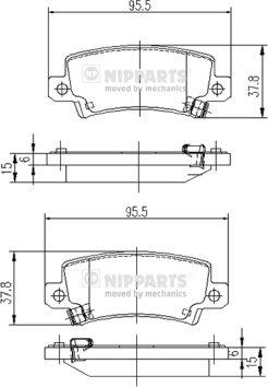 Nipparts J3612025 - Гальмівні колодки, дискові гальма avtolavka.club