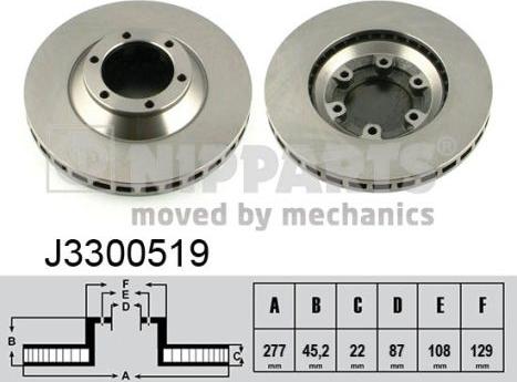 Nipparts J3300519 - Гальмівний диск avtolavka.club