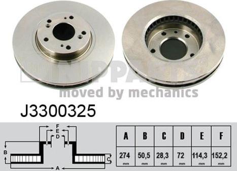 Nipparts J3300325 - Гальмівний диск avtolavka.club