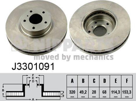 Nipparts J3301091 - Гальмівний диск avtolavka.club