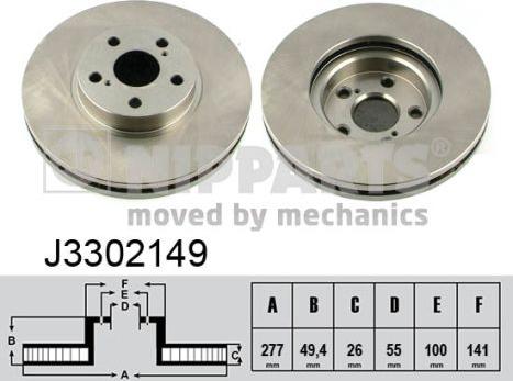 Nipparts J3302149 - Гальмівний диск avtolavka.club