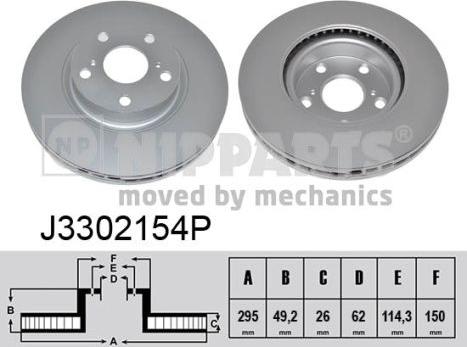 Nipparts J3302154P - Гальмівний диск avtolavka.club