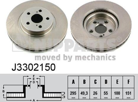 Nipparts J3302150 - Гальмівний диск avtolavka.club