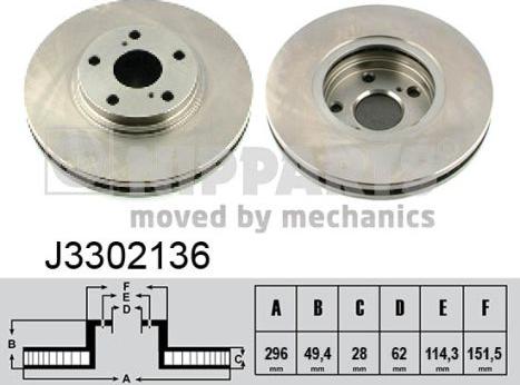 Nipparts J3302136 - Гальмівний диск avtolavka.club