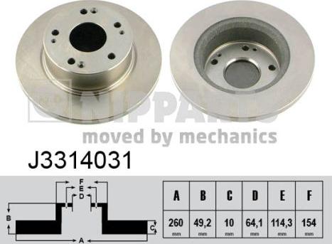 Nipparts J3314031 - Гальмівний диск avtolavka.club