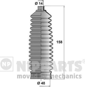 Nipparts J2840302 - Комплект пилника, рульове управління avtolavka.club