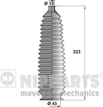 Nipparts J2843003 - Комплект пилника, рульове управління avtolavka.club