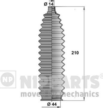 Nipparts J2842011 - Комплект пилника, рульове управління avtolavka.club