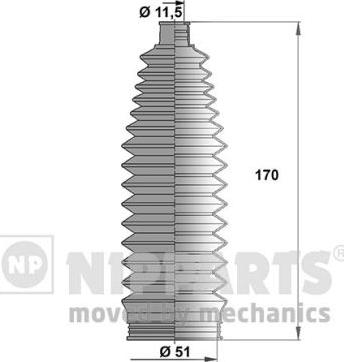 Nipparts J2842029 - Комплект пилника, рульове управління avtolavka.club