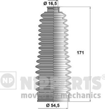 Nipparts J2842028 - Комплект пилника, рульове управління avtolavka.club