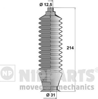 Nipparts J2851003 - Комплект пилника, рульове управління avtolavka.club