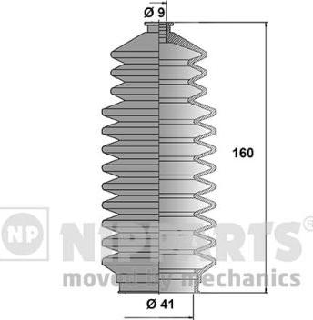 Nipparts J2851007 - Комплект пилника, рульове управління avtolavka.club