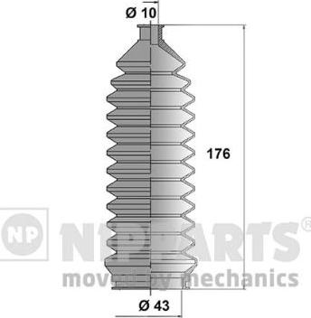 Nipparts J2858000 - Комплект пилника, рульове управління avtolavka.club