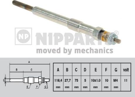 Nipparts N5718004 - Свічка розжарювання avtolavka.club