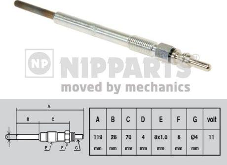 Nipparts N5718001 - Свічка розжарювання avtolavka.club