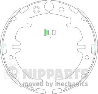 Nipparts N3502083 - Комплект гальм, ручник, парковка avtolavka.club