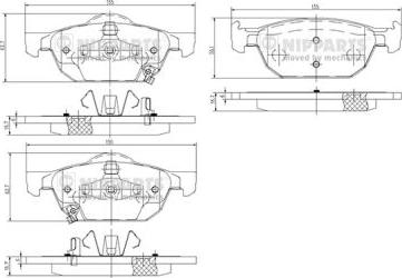 Nipparts N3604067 - Гальмівні колодки, дискові гальма avtolavka.club