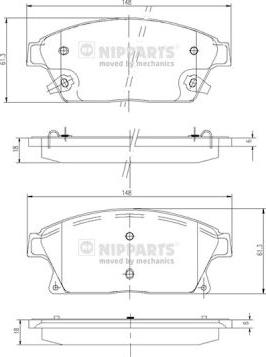 Nipparts N3600915 - Гальмівні колодки, дискові гальма avtolavka.club