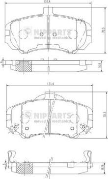 Nipparts N3600544 - Гальмівні колодки, дискові гальма avtolavka.club