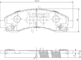 Nipparts N3600801 - Гальмівні колодки, дискові гальма avtolavka.club