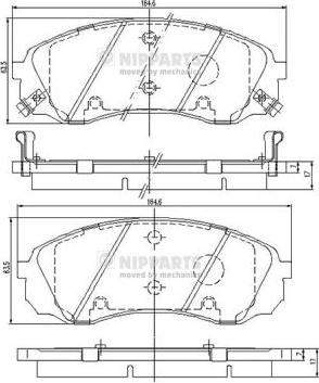 Nipparts N3600329 - Гальмівні колодки, дискові гальма avtolavka.club