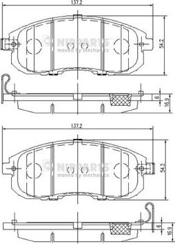 Nipparts N3601099 - Гальмівні колодки, дискові гальма avtolavka.club