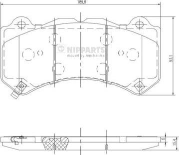 Nipparts N3601103 - Гальмівні колодки, дискові гальма avtolavka.club