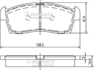 Nipparts N3608032 - Гальмівні колодки, дискові гальма avtolavka.club