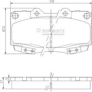 Nipparts N3602145 - Гальмівні колодки, дискові гальма avtolavka.club