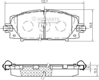 Nipparts N3602148 - Гальмівні колодки, дискові гальма avtolavka.club