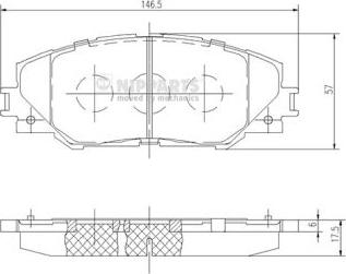 Nipparts N3602138 - Гальмівні колодки, дискові гальма avtolavka.club