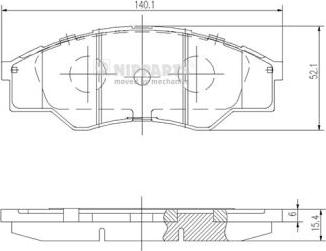 Nipparts N3602137 - Гальмівні колодки, дискові гальма avtolavka.club